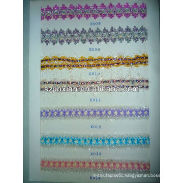 multicolored chenille braided tapes,knit webbings,flat ribbons for the ladies and girl clothing